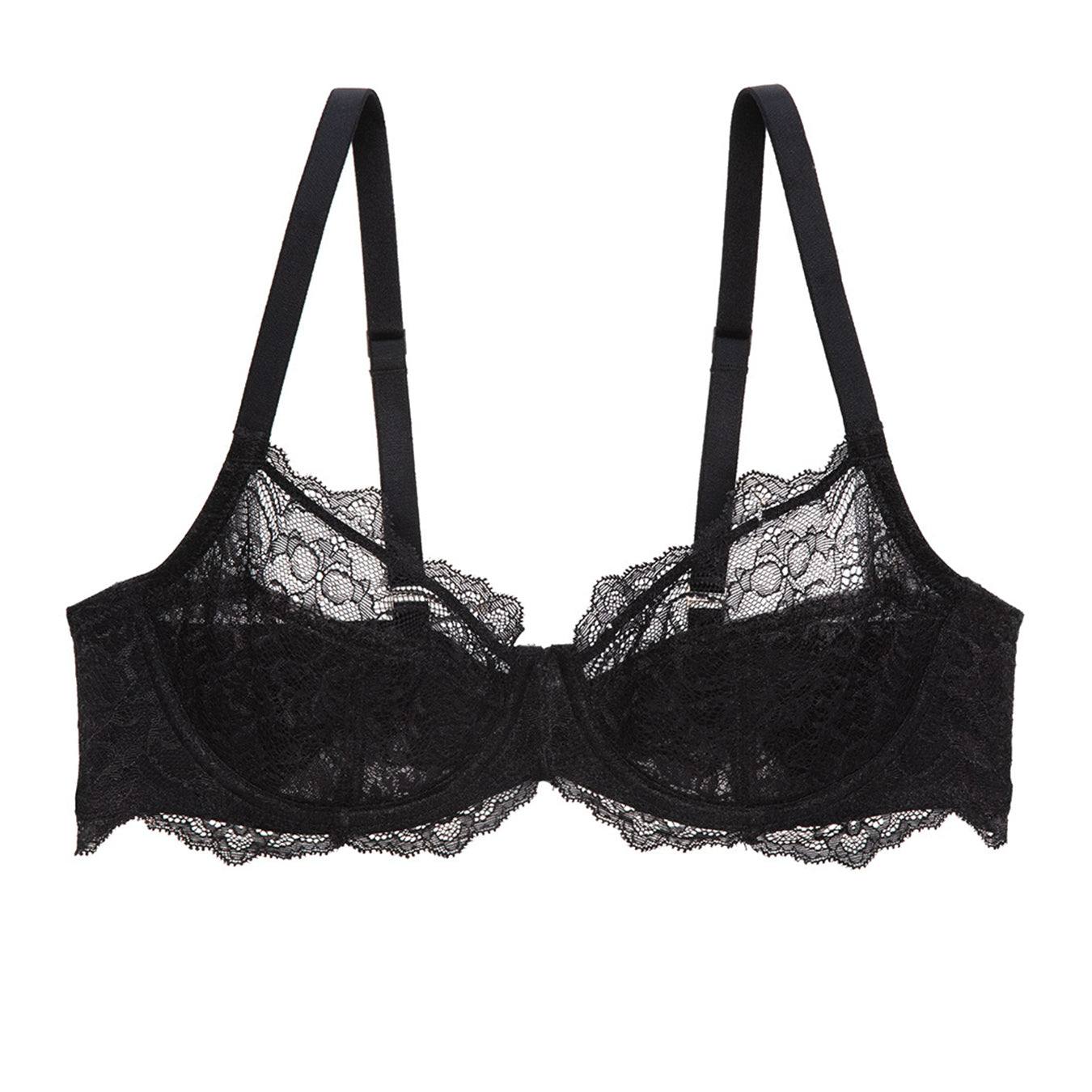 Lace Overlay Wired Demi Bra 073-01271